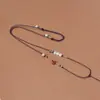 Fio Torcido à Mão Ultrafino Tecido Finamente Cordão de Colar da Moda Ajustável de Jade Hetian Puramente Feito à Mão