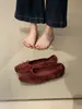 2026 Nuevos Zapatos Planos de Ballet de Terciopelo con Estampado de Leopardo Vintage, Suela Suave, con Lazo y Punta Redonda para Mujer