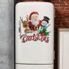 Fun-f247 caricatura Papá Noel alce nieve lema en inglés embellecimiento de dormitorio sala de estar pegatinas de pared al por mayor