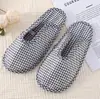 2026 Zapatos para Gatear Pantuflas de Suela Suave Tela de Algodón para Mujer Suela Fina Interior Exterior Todo Algodón Punta Cerrada Pantuflas de Algodón para Interiores Hogar Hombres