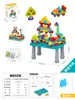 Mesa de Jogo de Blocos de Construção de Partículas em Formato de Bala DIY Transfronteiriça Mesa de Jogo Duas em Uma Brinquedo Educacional de Montagem Infantil Kit de Materiais