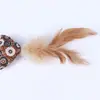 Conjunto de brinquedos de pena estampada estilo japonês para gatos, em formato de coração e peixe, brinquedo de tecido durável para os gatos se divertirem e aliviarem o tédio
