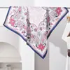 Elegante e de Alta Qualidade Roupa Externa Lenço de Seda Feminino 90cm Lenço Quadrado Grande Xale Versátil Lenço Novo para Primavera e Outono para Combinar com Camisas