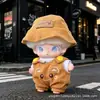 Solo ropa de muñeca: Ropa con colgante Dimoo Diario de recién nacido, lindos animales de dibujos animados, expresiones divertidas, conjunto de overol y sombrero