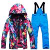 Nuevo Traje de Esquí para Niños Traje para Niñas Niños Medianos y Grandes Traje Exterior Engrosado Pantalones Cálidos de Invierno