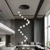 Lámpara de Araña para Sala de Estar Moderna Minimalista Elegante Iluminación de Escaleras Luz Nórdica Lujo de Gama Alta Nuevo Modelo 2026 Luz para Vestíbulo Principal