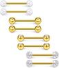 Amazon Hot Selling Aço Inoxidável Língua Unhas Set Breast Ring Breast Nail Body Piercing Jóias Europeu e Americano Tongue Ring