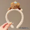 Diadema divertida estilo coreano de dibujos animados para mujer, con diseño de peluche, perfecta para usar al aplicar mascarillas faciales o lavarse la cara, y también adecuada para crear un peinado de coleta alta.