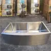 Pia de aço inoxidável nano feita à mão Black Diamond pia de cozinha de dois cubos pia nano preto dois cubos