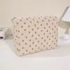 Bolsa de Maquillaje Floral de Pana Transfronteriza Gran Capacidad Bolsa de Almacenamiento de Maquillaje de Mano Bolsa de Neceser Portátil para Viajes