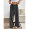 Comercio Electrónico Transfronterizo Comercio Exterior Estilo Europeo y Americano Pantalones Deportivos Casuales 2025 Holgados Casual Adelgazantes de Pierna Ancha en Stock Venta al por Mayor