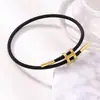 Pulsera de Cable de Acero Inoxidable con Forma de H de 3 mm de Espesor, Estilo Nuevo, Ajustable, Oro Duro 3D con Diseño de Cuerda, Pulsera Impermeable de Acero de Titanio al por Mayor