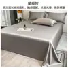 Sábana de algodón de fibra larga de Xinjiang de alta gama, pieza individual, juego de tres piezas de algodón puro, 100 hilos, satén 100% algodón, funda de edredón gruesa individual/doble