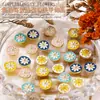 Joyería para uñas japonesa nueva aleación estilo retro flor de crisantemo arrugada accesorios DIY accesorios para uñas con gota de aceite venta al por mayor