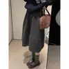 Venta al por mayor de fabricantes en existencia: Falda Gris Elegante de Moda Plisada Adelgazante Nueva para Mujer, de Cintura Alta, para el Trabajo