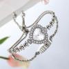 Nuevo Reloj de Moda Cadena de Flor Incrustaciones de Diamante Reloj para Mujer Esfera de Color Amor Pulsera Ajustable Versátil