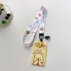 Estuche para Tarjetas Estudiante Winnie the Pooh con Cuerda Larga Estuche Protector para Colgar Tarjeta de Comida en el Cuello Estuche para Tarjeta de Acceso Tarjeta de Autobús Hebilla Tarjeta Anti-pérdida