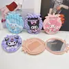 Lindo Peine Espejo Plegable con Forma de Fresa de Kuromi y My Melody, Espejo de Maquillaje Cinnamoroll de Color Macarrón - Premio