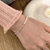 Pulseira de prata esterlina S925 com pérolas de água doce, estilo frio, leve, luxuosa, design de nicho, pulseira elegante, joias