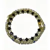 Pulsera Cruzada Europea y Americana de Latón Electrochapado en Oro Real para Mujer, Lujo Ligero, Sensación de Alta Gama, Pulsera en Capas Estilo Ins