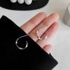 S925 Sterling Silver Mobius anel C- brincos em forma de para as mulheres ins simples high-grade francês retro brincos grandes brincos