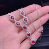 Internet Celebridade Ao Vivo Venda Quente Luxo Simulação Completa Diamante Rubi Moda Cor Tesouro Pingente Mulheres Temperamento Colar Clavícula Corrente