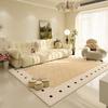 Alfombra Nueva Sala de Estar Estilo Crema Sofá Tapete de Piso Dormitorio Minimalista Avanzado Sin Lavado Lujo Ligero Hogar Mesa de Centro Cama Grande
