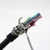 Novo Bocal Maklaud Private para Narguilé Cabeça de Caveira Acessórios para Narguilé com Corrente de Pescoço de Aço Inoxidável Barra Ktv