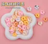 Plato de Cena con Flores en Miniatura Juguete de Comida Artificial Material de Resina DIY Pequeños Accesorios Tarjeta a través de Muebles para el Hogar Juguete de Comida