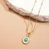 Collar Clavícula Oval Zircón Turquesa Retro Estilo Europeo y Americano Transfronterizo Nicho de Alta Gama Elegante y Único Collar de Temperamento para Mujer