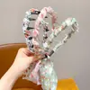Faixa de Cabeça Infantil Fita Floral Trança para Meninas Faixa de Cabelo Meninas Denteada Antiderrapante Presilha para Cabelo Acessórios de Cabelo