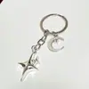 Comércio Exterior Transfronteiriço Mais Vendido Criativo DIY Estrela de Quatro Pontas Liga de Zinco Lua Estrela Chaveiro Pingente Celular Corrente Bolsa Decoração