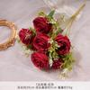 7 Cabezas de Rosas Artificiales, Rosas Falsas Grandes para Decoraciones de Boda, Decoración de Pared de Flores, Exhibición de Sala de Estar, Arreglo de Pasillo, Arreglo Floral al por Mayor