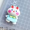Accesorios de resina de conejito de fresa de dibujos animados, pegamento crema DIY, pasador, cuerda, colgante para funda de teléfono móvil, material de decoración de flores para zapatos