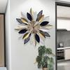 Flor de Hierro Estilo Europeo Estudio en Casa Dormitorio Pared de Fondo Decoración Colgante Hotel Vestíbulo Pasillo Reloj de Pared Colgante