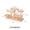 Estante para Flores para Repisa de Ventana de Madera Maciza, Soporte Decorativo Creativo para Suculentas, Estante de Almacenamiento Multinivel para Escritorio en Esquina de Balcón Interior