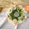 Guirlanda Velário Rosa Pequena Simulada Guirlanda de Flores Simuladas Amazon Decoração de Mesa Adereços para Fotografia de Casamento