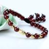 Qiao Lanxuan moda venta al por mayor directa pulsera de cuentas de transferencia color dorado granate natural Passepartout adornos para mano pequeña adornos para mujer