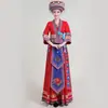 Nueva Ropa Shes Femenina Jingning Minoría Étnica Vestido de Boda Tocado Ropa Bordada Talla Grande Otoño e Invierno Vestido Largo Miao