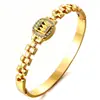 Nuevo producto transfronterizo: Pulsera de Acero Fundido con Forma de Corazón para Mujer, Sensación de Lujo Ligero, Moderna, Sencilla, Versátil, Pulsera que No se Desvanece