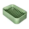Caja de Jabón de Rejilla Baño Doble Capa Plato de Jabón Drenante Sin Acumulación de Agua Caja de Jabón de Plástico Jabón para Lavar al por Mayor Portátil