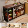 Estante de Almacenamiento para Cocina, Mesa Multifuncional de Piso de Múltiples Niveles para el Hogar, Ultra Estrecha, Mesa de Trabajo, Gabinete de Almacenamiento, Gabinete Lateral Estrecho
