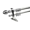 28+19mm Cortina Cabeça Dupla em Forma de Ovo Varão Romano Conjunto Completo de Suporte Varão de Cortina Varão Simples e Duplo Acessórios Perfurados