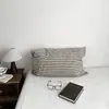 Funda de almohada de algodón y lino estilo vintage, 100% algodón, 48*74 cm, funda de almohada de una sola pieza