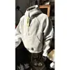 Sudadera Pesada con Cremallera, Cuello Alto, Chaqueta Desestructurada de Nicho, Sudadera con Capucha Estructurada de Corte Limpio para Hombre, Estilo Americano Media