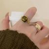 Anillo de Apertura Ojo de Gato Maillard Vintage de Otoño e Invierno Diseño Nicho de Alta Gama Anillo de Dedo de Comida Anillo Distintivo de Celebridad de Internet