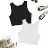 Estilo Transfronterizo 2023 Nueva Moda Versátil Camiseta sin Mangas Moderna Ropa Interior Estilo Ins Camiseta sin Mangas Conjunto de Dos Piezas
