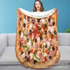 Manta Redonda con Forma de Pizza para Amantes de la Carne, Manta Cálida de Ocio Estilo Pizza Italiana; Hecho de Polar de Doble Cara