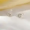 Brincos de torção banhados a ouro retrô europeus e americanos brincos geométricos simples temperamento moda versátil brincos de rosca