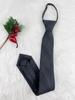 Gris Albaricoque Marrón Caqui Retro Café Cuadros Corbata de Hombre Atada a Mano Perezosa Cremallera Femenina Preppy Estilo Británico